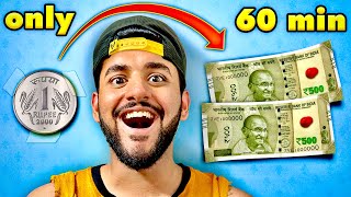 Turning Rs 1 into RS 1,000 in 60 Minutes Challenge 😱