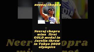 Neeraj Chopra wins gold in Tokyo olympics#shorts Neeraj chopra wins olympic gold in Tokyo  #shorts
