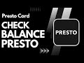 How to Check Presto Balance !