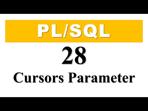 PL/SQL tutorial 28: Cursor Parameter In Oracle Database By Manish Sharma PL/SQL tutorial 28: Cursor Parameter In Oracle Database By Manish Sharma