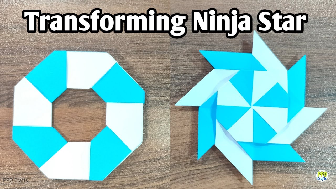 How To Make A Paper Transforming Ninja Star (Shuriken) "Easy-Origami ...