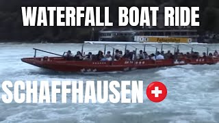 Rhine waterfall boat ride at Schaffhausen (Rheinfall), Switzerland