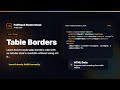 HTML Table Borders - HTML Data Foundation | FullStack Masterclass HTML Course
