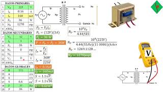 Diseño de un Transformador monofásico con una entrada & una salida | ejemplo 1 [sistelbo.tr1]