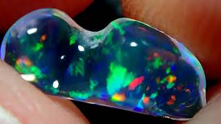 Mexican Water Base Opal Bright Carving Multicoloured Fire Opal