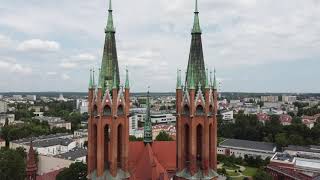 BIAŁYSTOK z lotu PTAKA. Kościół Farny i CENTRUM