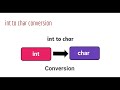 int to char conversion in java | Convert int to char in java