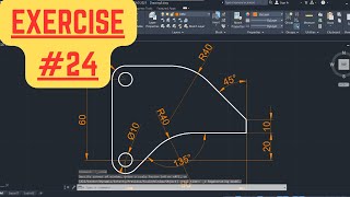 AutoCAD 2D Basic Drawing practice for beginners #24