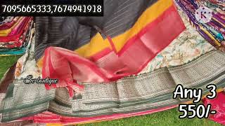 Pure Heavy Quality Dola Sarees | With give Away | Part 1