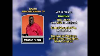 Patrick Henry ~ Long Obituary