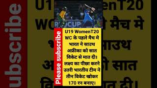 भारत ने U19 Women T20 WC में जीत से किया आगाज, मेजबान देश को 7 विकेट से रौंदा #u19woment20wc #shorts