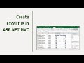 Create Excel file in ASP.NET MVC