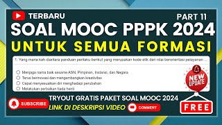 🔴TERBARU...!!! SOAL MOOC PPPK 2024 UNTUK SEMUA FORMASI PART 11