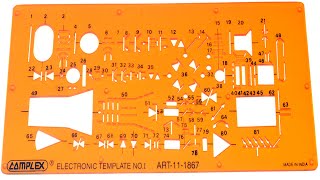 Plastic Electronic Drawing Template Ruler Kit,  Illustrations Architect Scale, Art-11-1867