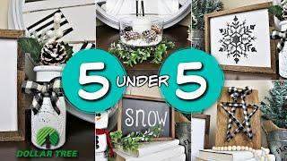 🎄 5 Ridiculously EASY Dollar Tree Christmas DIY's 🎄 | Under 5 Minutes |