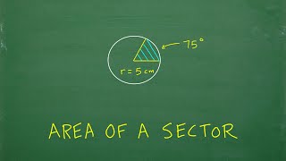 What is the area of a 75 degree sector with radius = 5 cm?