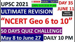 UPSC PRELIMS 2021 REVISION | DAY 35 | 50 DAYS DAILY QUIZ