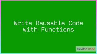 Write Reusable Code with Function in javascript |Javascript Full Course |#javascript | #Revildo_code