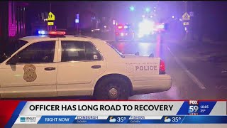 ‘The road to recovery will be long’: IMPD gives update on first-year officers shot in neck