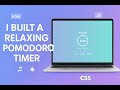 I Built the Cleanest Pomodoro Timer with HTML, CSS, and JavaScript