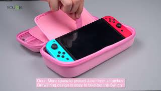 Younik Carrying Case for Switch with 16 accessories