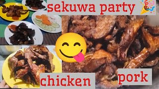 Family gathering for the sekuwa party 🤗😁#food #minivlog #keepsupporting 🙏