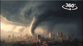 VR 360 Escape tornado and storm in your car and ship Virtual Reality interactive videos