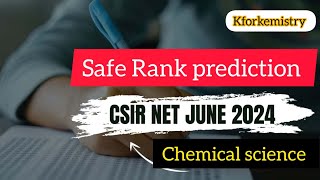 Safe Rank prediction | CSIR NET JRF | June 2024 Chemistry | #jobvacancy