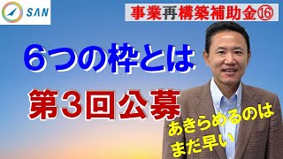 事業再構築補助金⑯「６つの枠　第３回公募」＿税理士・行政書士　藤井英雄