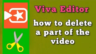 how to delete a part of the video with Viva video editor