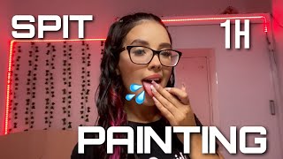 ASMR - INTENSE SPIT PAINTING YOUR FACE | 1H wet mouth sounds 💦