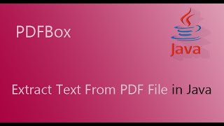[Old] PDFBox Example Code: How to Extract Text From PDF file with java