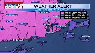 WPRI 12 Weather Alert 2/8/25: Winter Storm Warnings Issued For Tonight