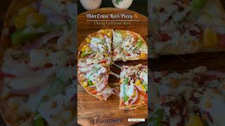 Thin Crust Roti Pizza 🍕Using Leftover Roti😳🔥#youtubeshorts #pizza #recipe #quickrecipe #eating