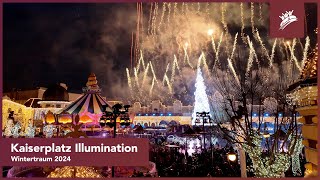 Kaiserplatz Illumination NEW SHOW with FIREWORKS at Phantasialand Wintertraum (2024)