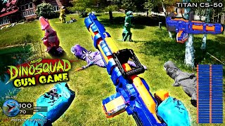 NERF GUN GAME | DINOSQUAD EDITION (Jurassic Nerf First Person Shooter!)