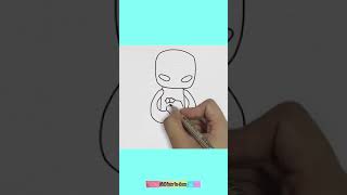 How to draw ender man Minecraft simple  #drawing #draw