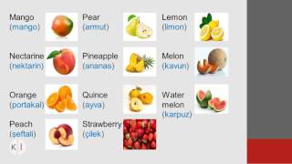 FRUIT AND VEGETABLES (Meyveler ve sebzeler), Lesson (Ders) 3, Kolay ingilizce