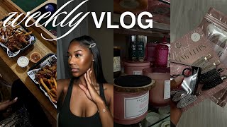 VLOG | Christmas shopping for my son, date night, silk press, new makeup brushes, all things girl