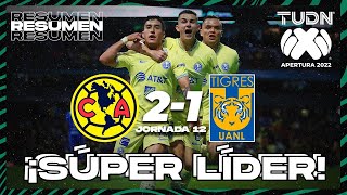 Resumen y goles | América 2-1 Tigres | Liga Mx Apertura 22 -J12 | TUDN