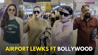 Malaika Arora, Nora Fatehi, B Praak \u0026 Shefali Jariwala Serve Easy-Breezy Airport Looks | WATCH