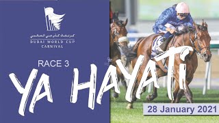 Ya Hayati (USA) wins the Zabeel Turf I Race 3 I Dubai World Cup Carnival