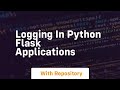 Logging in python flask applications