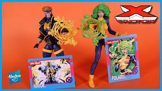 Marvel Legends 90s X-FACTOR HAVOK \u0026 POLARIS 2 PACK Action Figure Toy Review