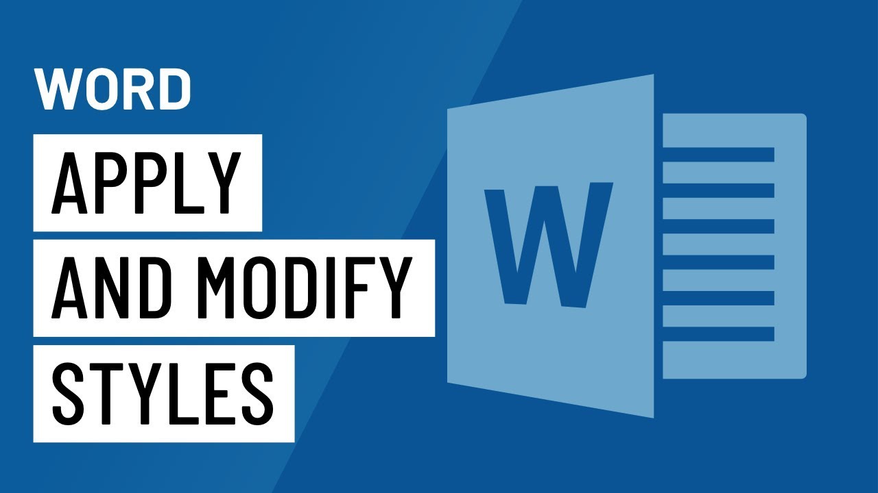 Word: Applying And Modifying Styles - YouTube