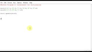 Python Program to concatenate two dictionaries