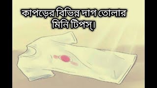 জেনে রাখুন,, কাপড়ে লেগে যাওয়া বিভিন্ন দাগ তোলার মিনি টিপস্।