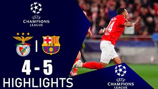 Benfica x Barcelona 4-5 RESUMO \u0026 Highlights Goals | Liga dos Campeões UEFA 2024-2025