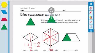 Exploring area with pattern blocks