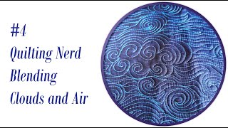 Design blending #4  - Clouds and air  – The impression of a cloudy sky translated with quilting